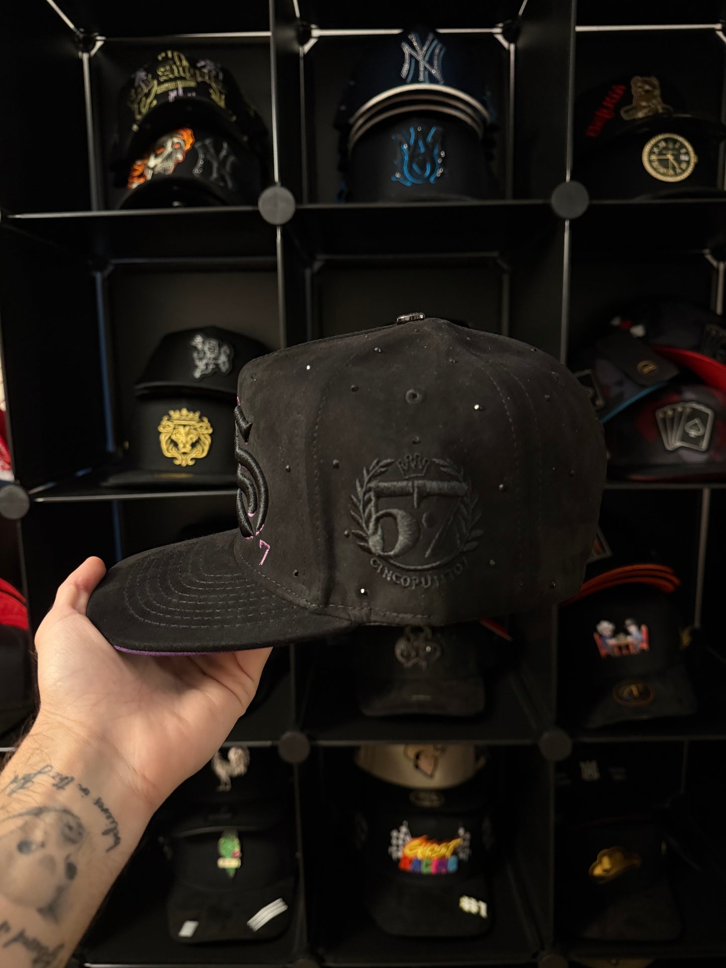 Five Seven Black and Purple Suede