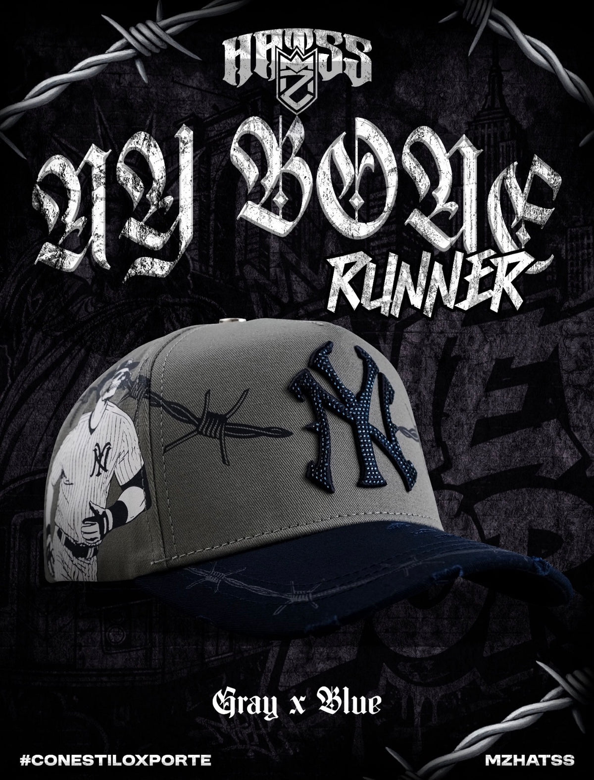 MZ NY Bone Runner Grey