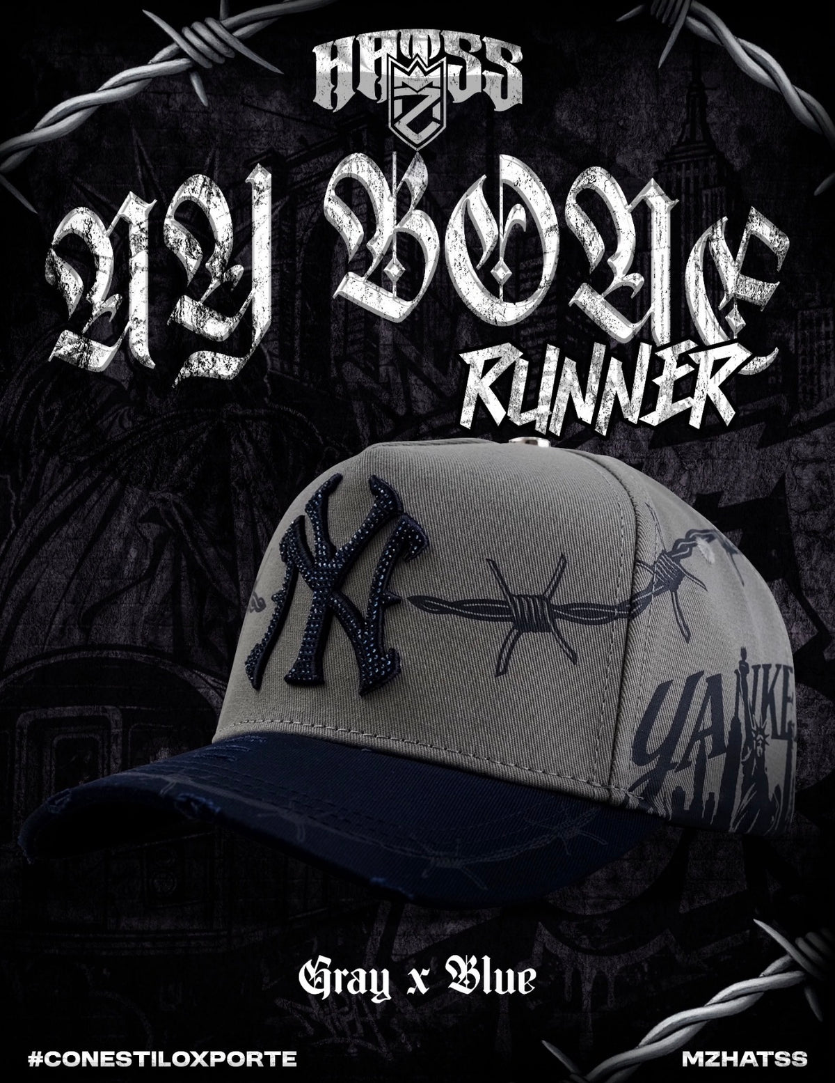 MZ NY Bone Runner Grey