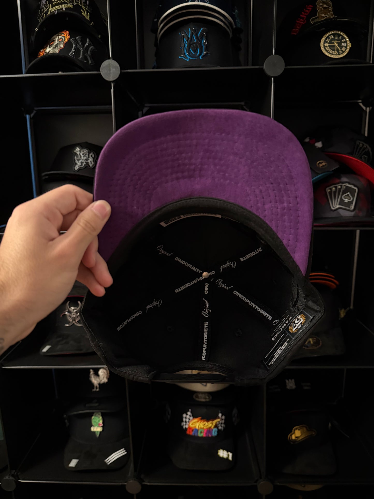 Five Seven Black and Purple Suede